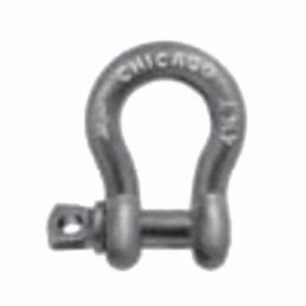Chicago Hardware Chain Shackle, Class 1, 65 Ton, 78 In, 1 In Pin Dia, Round Pin, 278 In Inner Length, 1716 In, 20145 2 20145 2